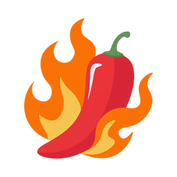 Flaming chili pepper